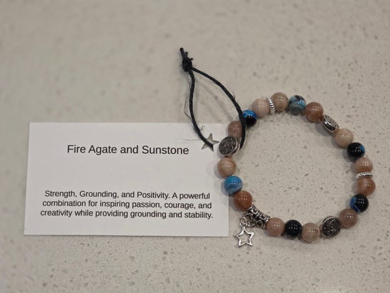 Blue Fire Agate/ Sunstone