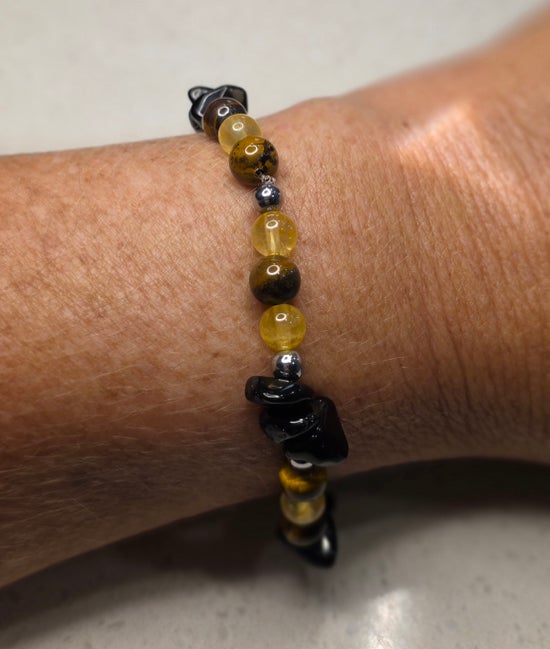 Black Obsidian/ Citrine/ Hematite/ Tiger&