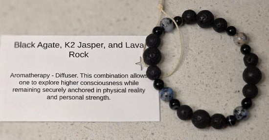 Black Agate/ K2 Jasper/ Lava Rock