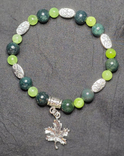 Moss Agate/ Olivine (Peridot)