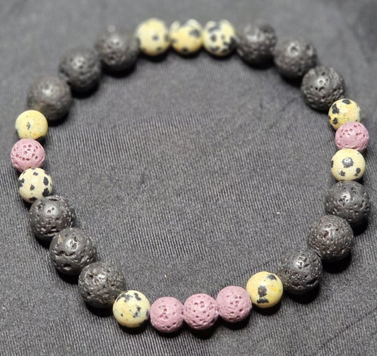 Dalmatian Jasper/ Lava Rock