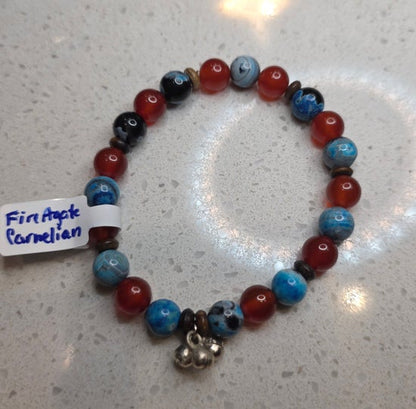 Blue Fire Agate/ Carnelian