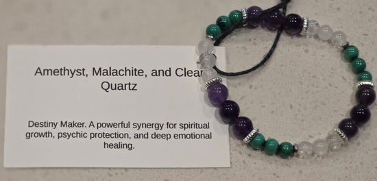 Amethyst/ Clear Quartz/ Malachite