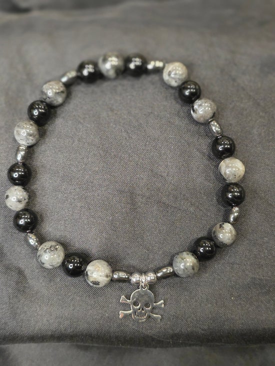 Black Onyx/ Hematite/ Larvikite