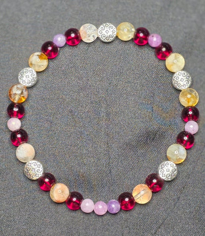 Citrine/ Garnet/ Lepidolite