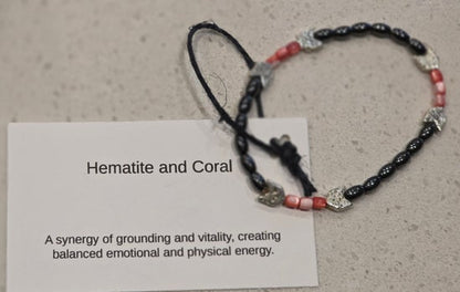Coral/ Hematite