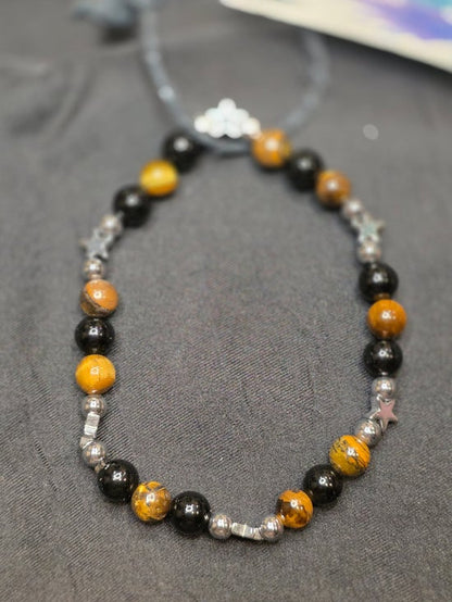 Black Obsidian/ Hematite/ Tiger&