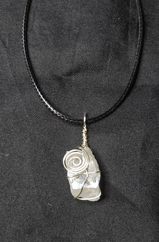 Clear Quartz with Spiral Necklace