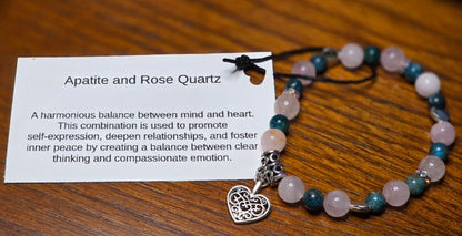 Apatite/ Rose Quartz/ with Heart