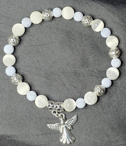 Blue Chalcedony/ Selenite