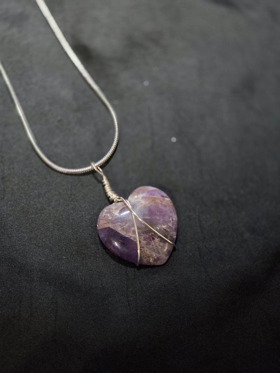 Amethyst Heart Necklace