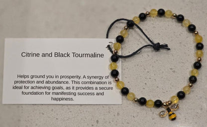 Black Tourmaline/ Citrine/ Bee