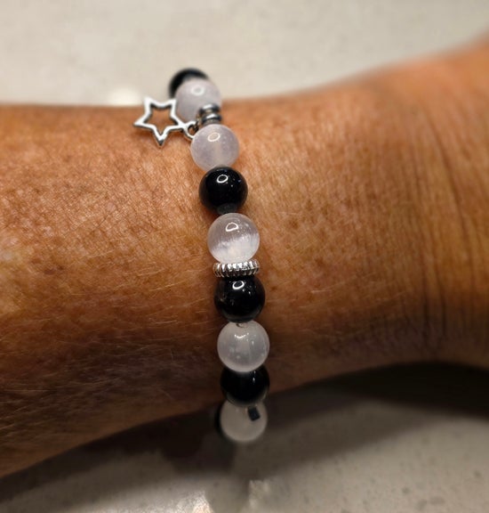 Black Tourmaline/ Selenite