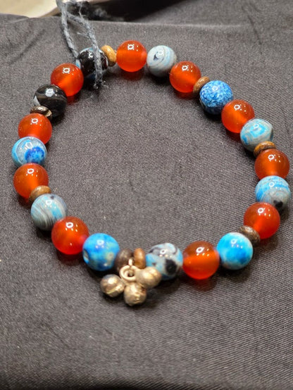 Blue Fire Agate/ Carnelian