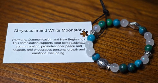 Chrysocolla/ White Moonstone/ with Fish