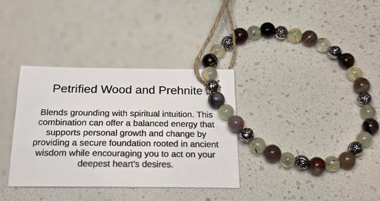 Petrified Wood/ Prehnite