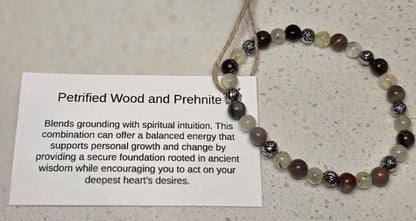 Petrified Wood/ Prehnite