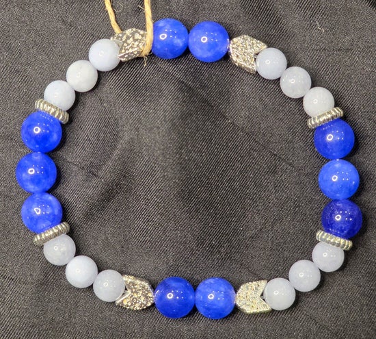 Blue Chalcedony/ Blue Kyanite/ Hematite