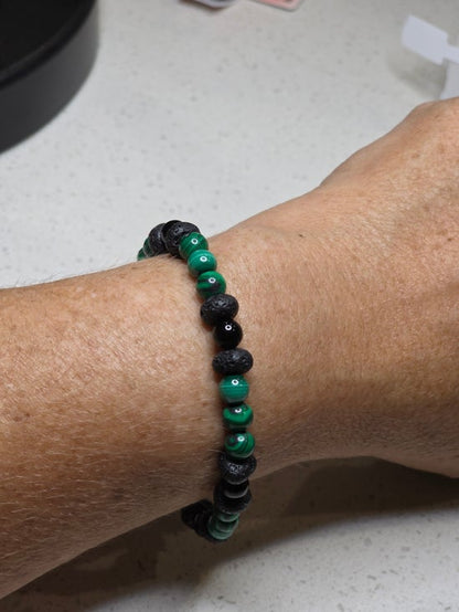 Black Onyx/ Lava Rock/ Malachite