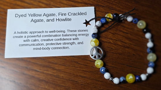 Dyed Yellow Agate/ Fire Crackle Agate/ Howlite