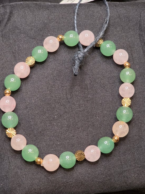 Green Aventurine/ Rose Quartz
