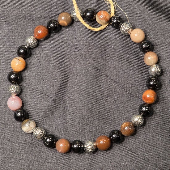 Black Tourmaline/ Petrified Wood