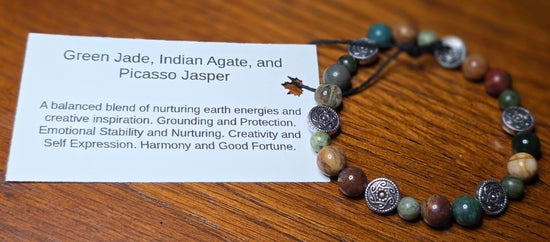 Green Jade/ Indian Agate/ Picasso Jasper