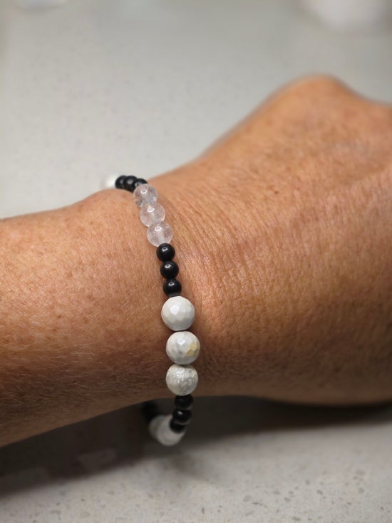 Clear Quartz/ Howlite/ Shungite