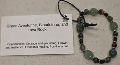 Bloodstone/ Green Aventurine/ Lava Rock