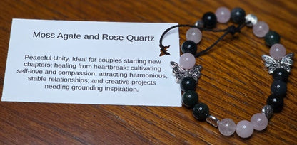 Moss Agate/ Rose Quartz