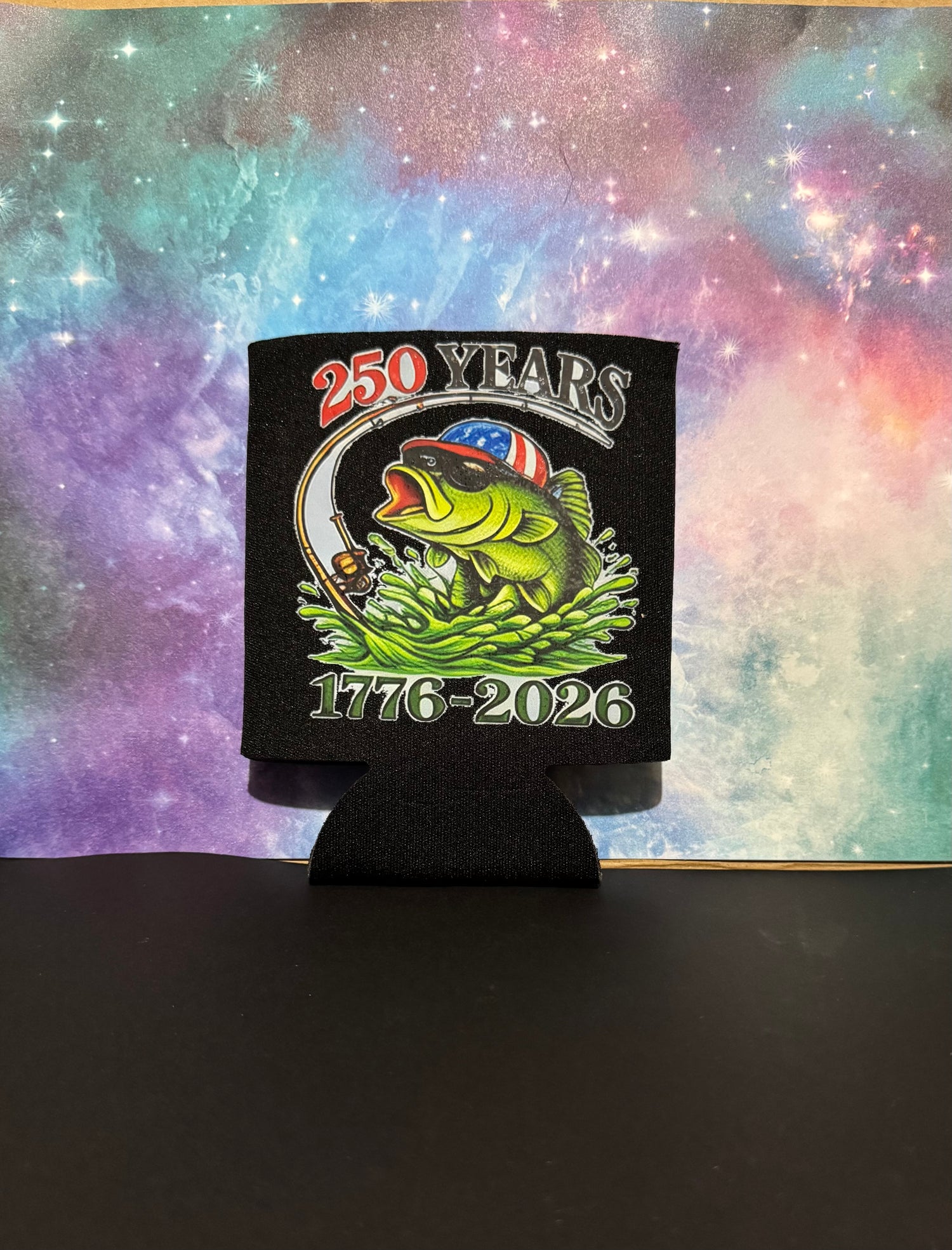 Koozie - Black with Heat Transfer Design