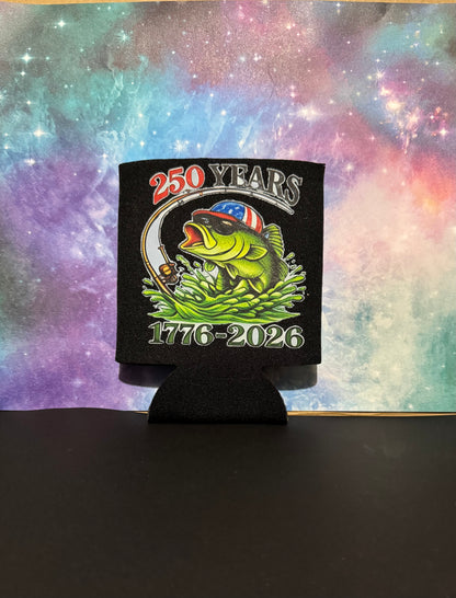 Koozie - Black with Heat Transfer Design