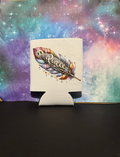 Koozie - White with Heat Transfer Design
