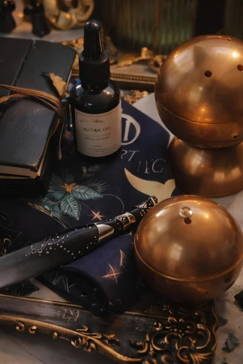 Golden Relic Mystery Capsule – Intuitively Curated Ritual Set | Crystals, Jewelry, Altar Tools