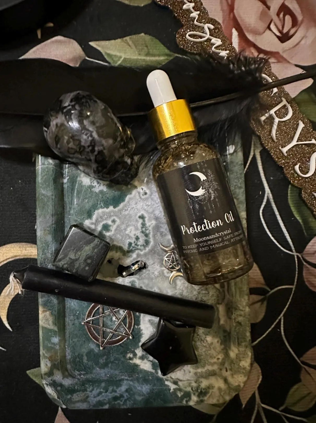 Psychic Shield Protection Oil: Black Tourmaline &amp; Amethyst Intention Oil