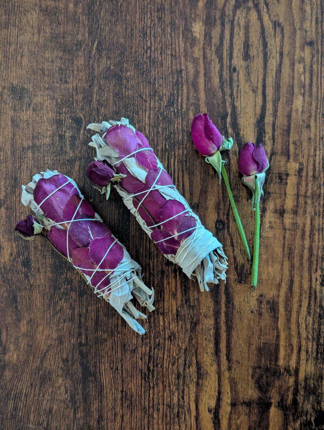 Sage and Rose Smudge Bundle | Energy Cleansing Ritual