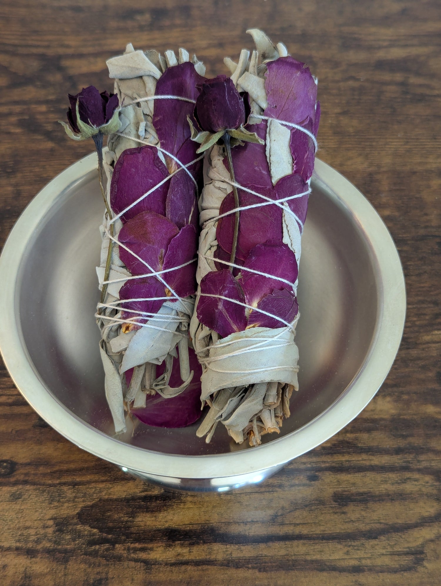 Sage and Rose Smudge Bundle | Energy Cleansing Ritual