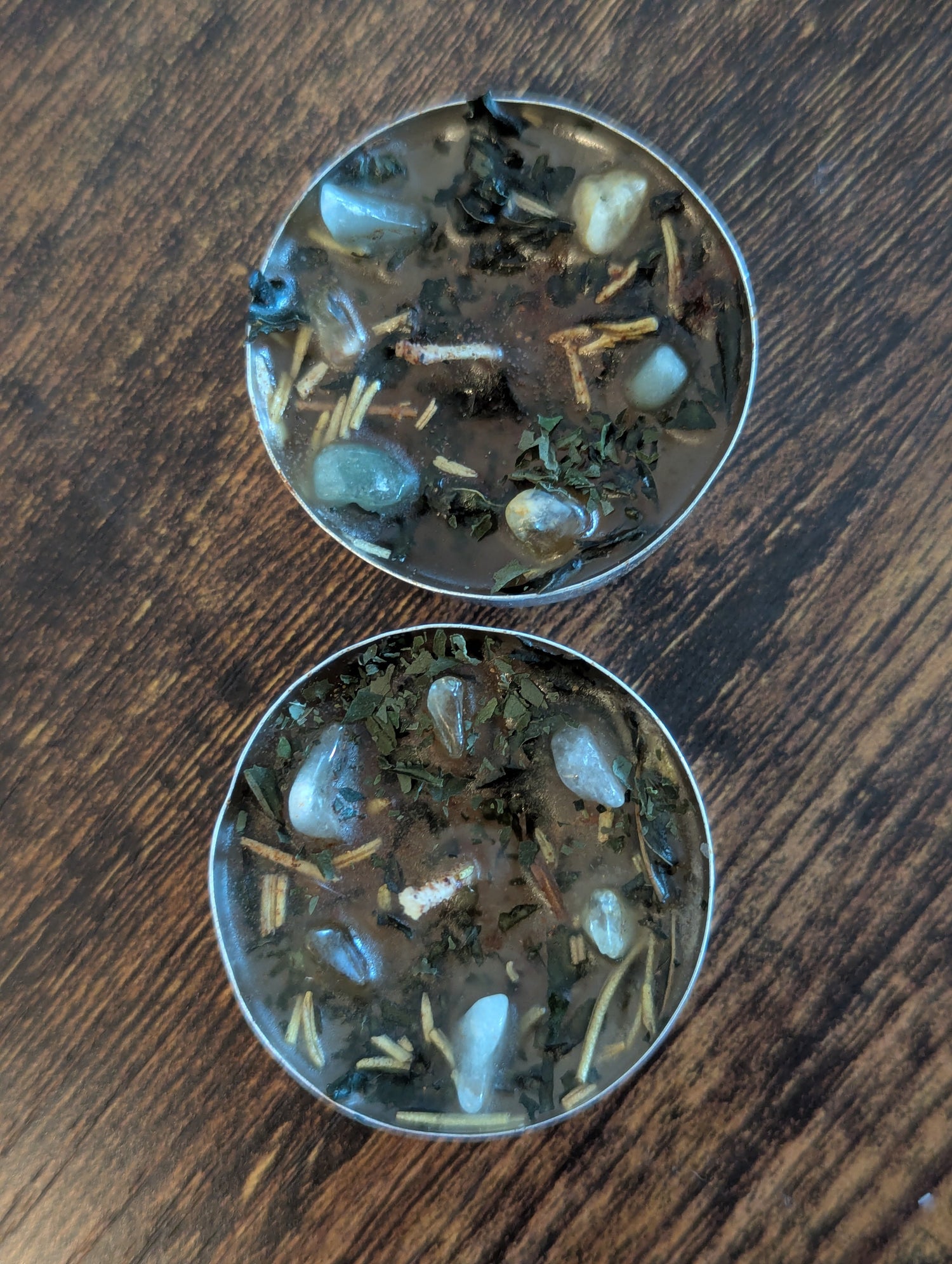 Herb and Crystal Infused Intention Tealight Candles | Love | Prosperity | Calm |