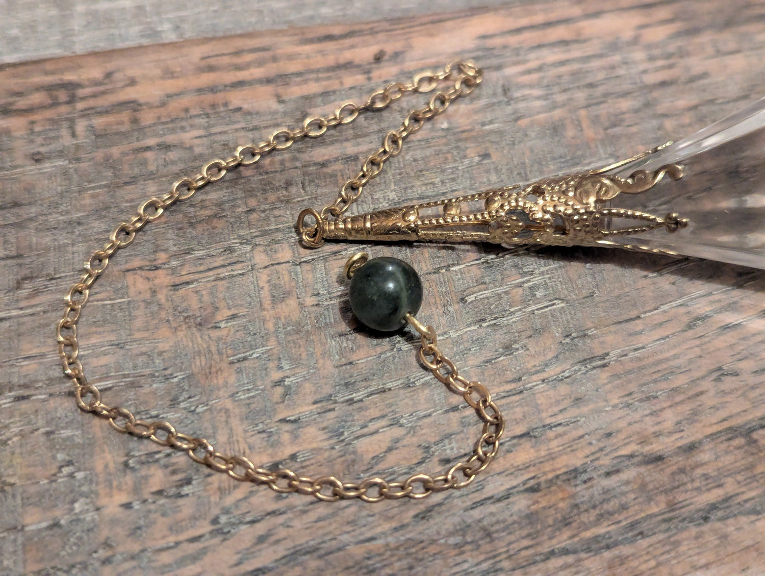 Faceted Crystal Pendulum Suncatcher - 7-Inch Chain  | Home Decor | Divination Tool | Rainbow Maker