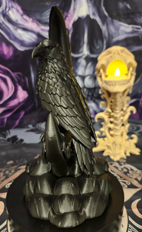 Raven on the Moon  Statue - 3D Print