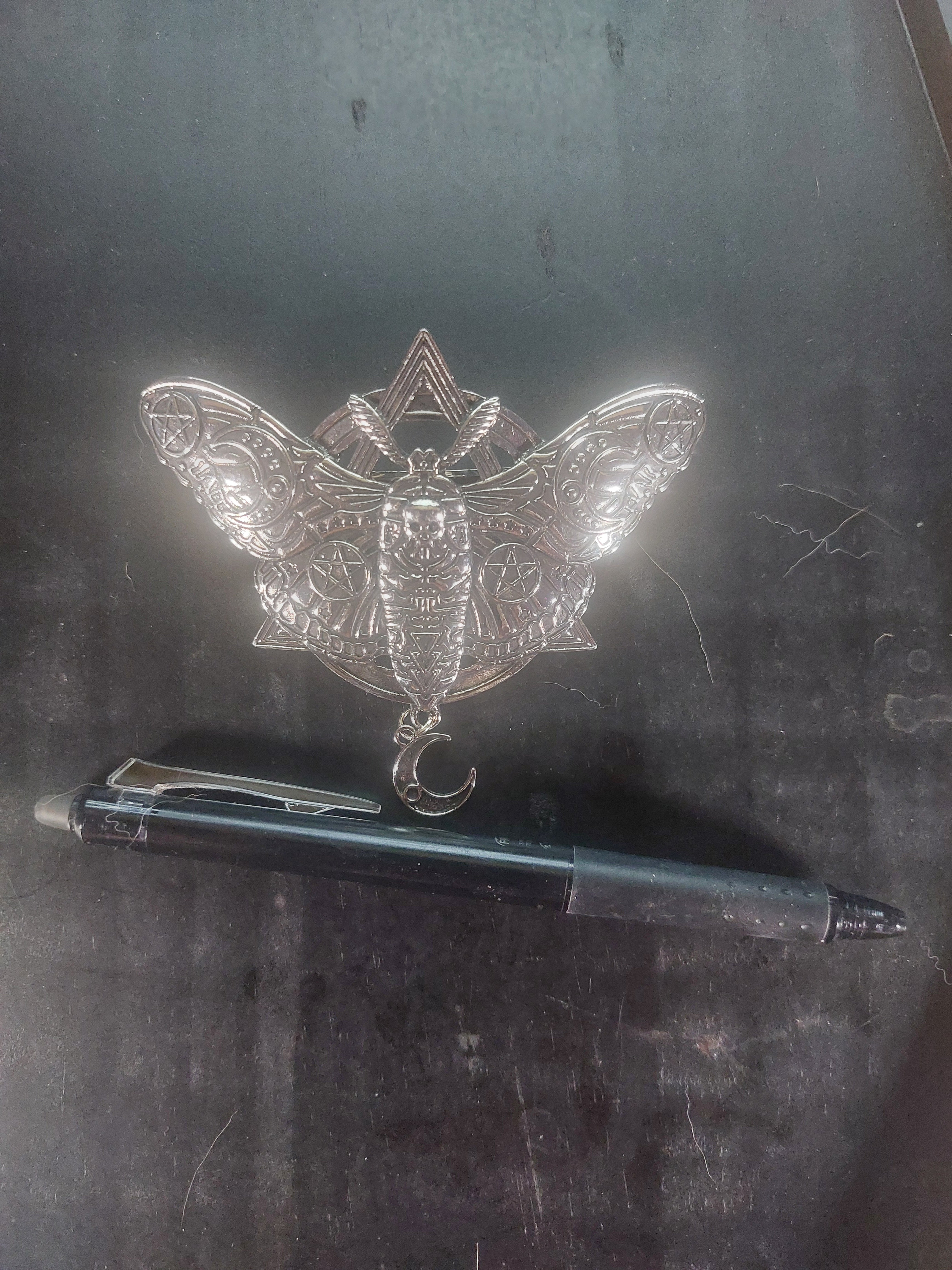 Metal Moth Hair Barrette