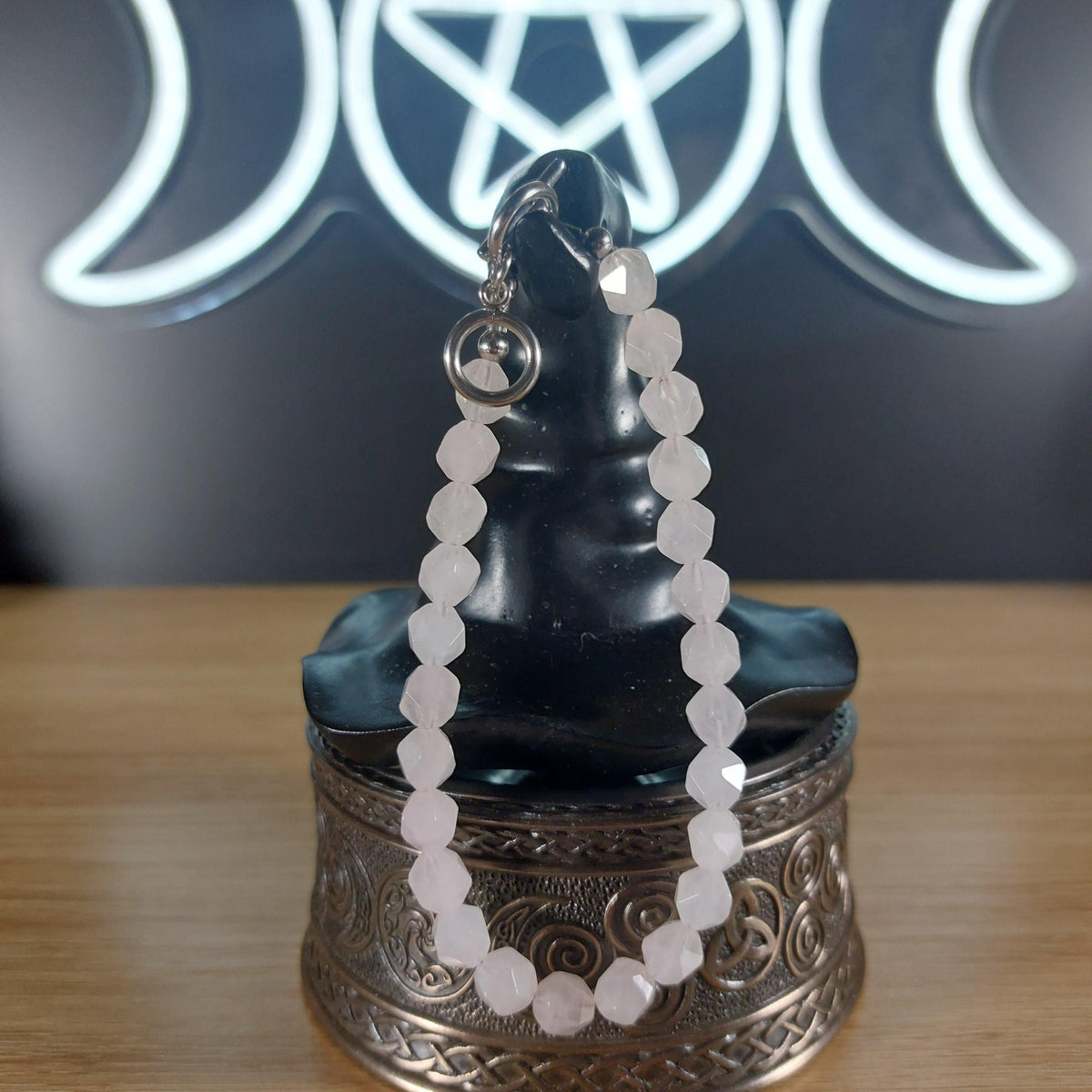 Rose Quartz Faceted  Crystal Bracelet 1118 MARKETS &amp; EVENTS