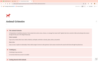 Animal Grimoire - Lifetime Access