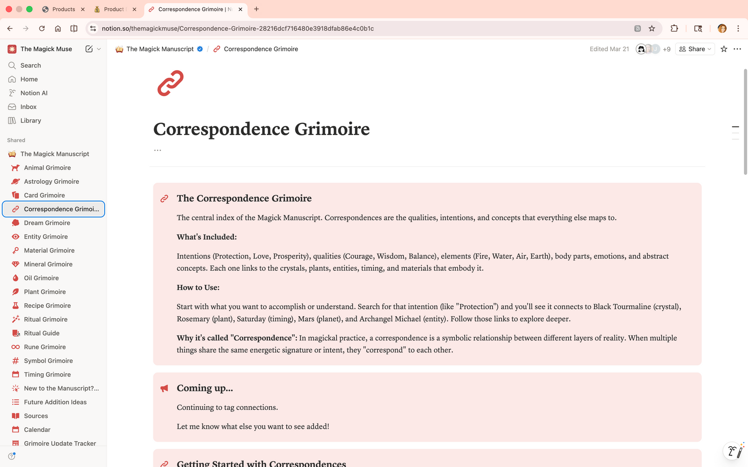 Correspondences Grimoire - Lifetime Access