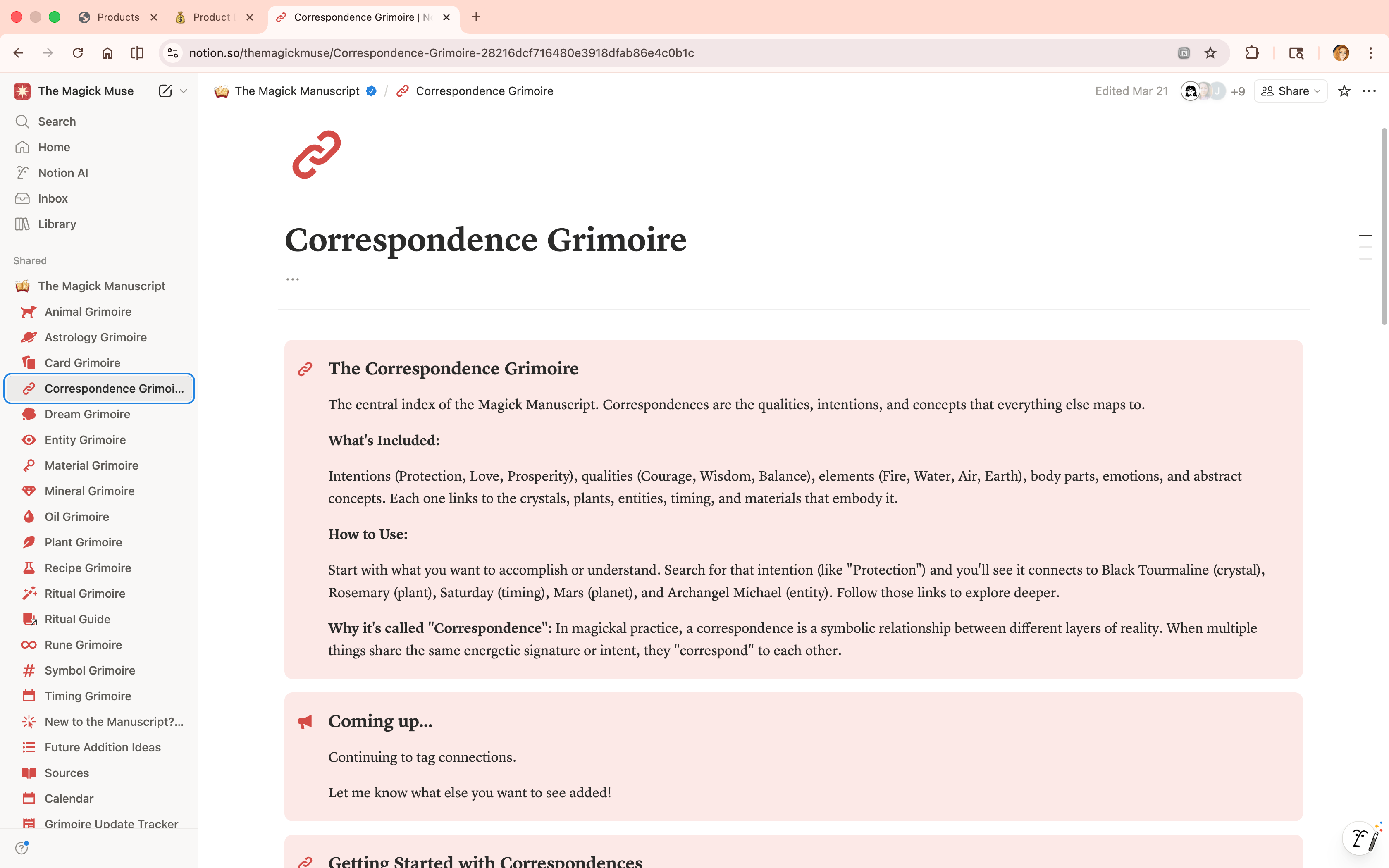 Correspondences Grimoire - Lifetime Access