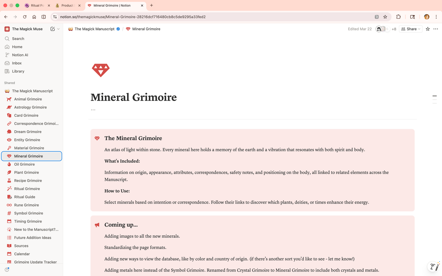 Crystals &amp; Minerals Grimoire - Lifetime Access