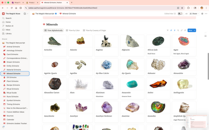 Crystals &amp; Minerals Grimoire - Lifetime Access