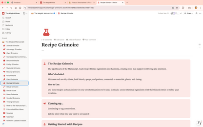 Recipes Grimoire - Lifetime Access