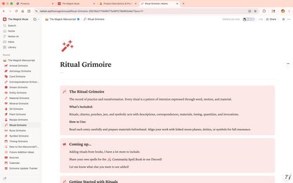 Rituals &amp; Spells Grimoire - Lifetime Access