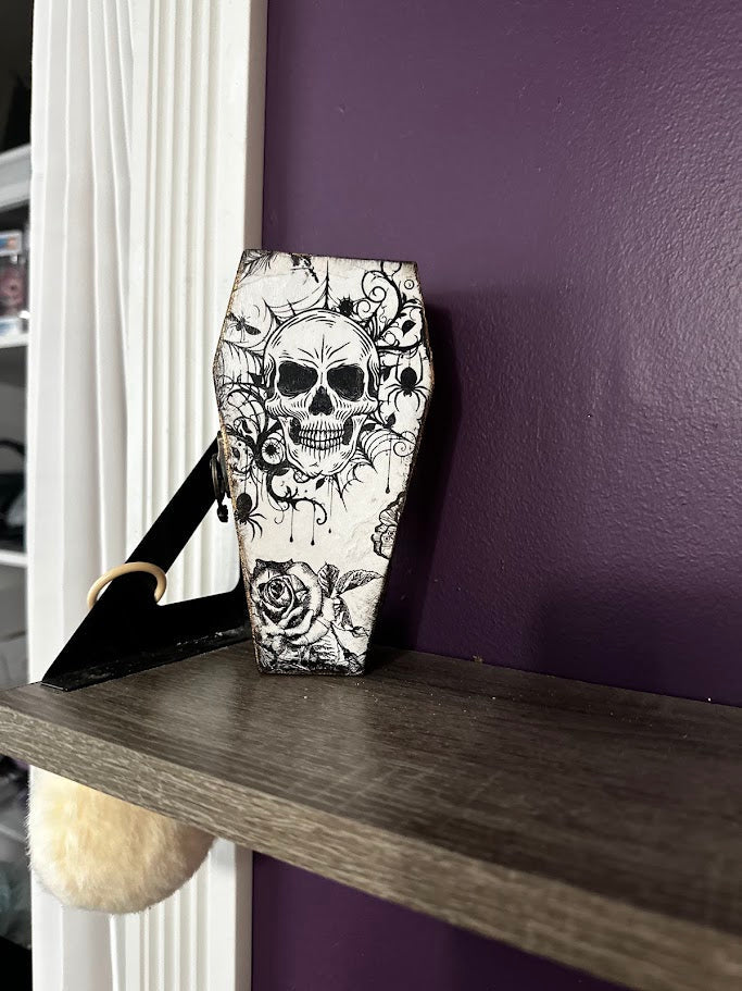 Skull &amp; Roses Gothic Coffin Box